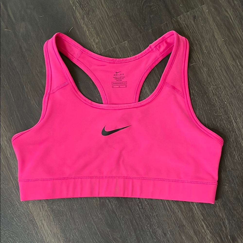 NWOT Nike Dri Fit Hot Pink Racerback Sports Bra M Moisture-Wicking